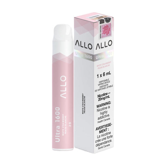 ALLO Ultra 1600 Disposable Vape - White Strawberry