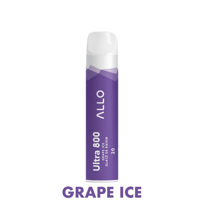 ALLO Ultra 800 Disposable Vape Canada 20mg Flavour GRAPE ICE