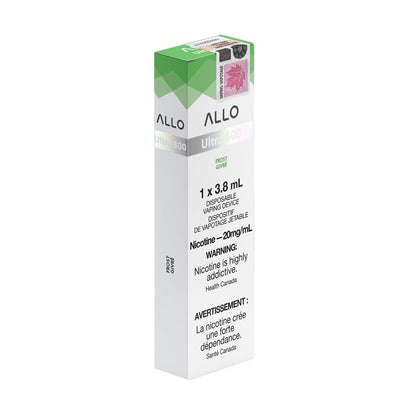 Allo ultra 800 puff disposable vape packaging 20mg nicotine flavour Frost