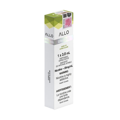 Allo ultra 800 puff disposable vape packaging 20mg nicotine flavour Guava Ice