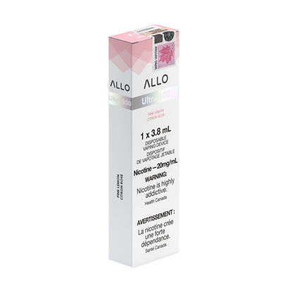 Allo ultra 800 puff disposable vape packaging 20mg nicotine flavour Pink Lemon 