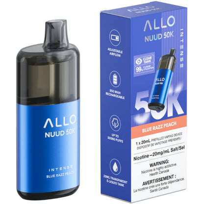 Allo Nuud 50K Disposable Vape Blue Razz Peach