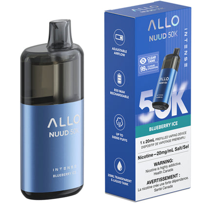 Allo Nuud 50K Disposable Vape Blueberry Ice