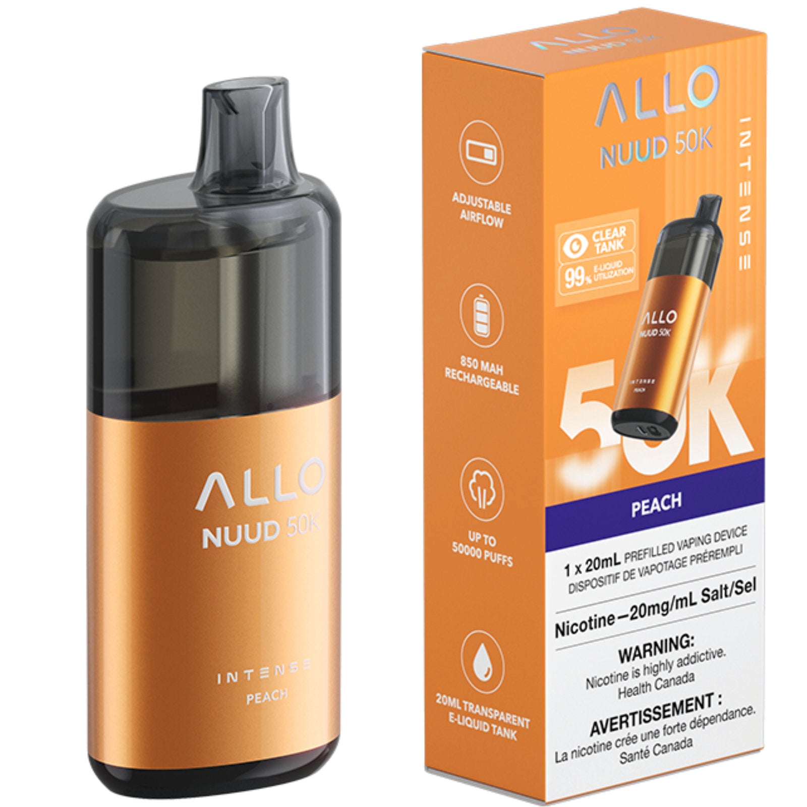 Allo Nuud 50K Disposable Vape Peach