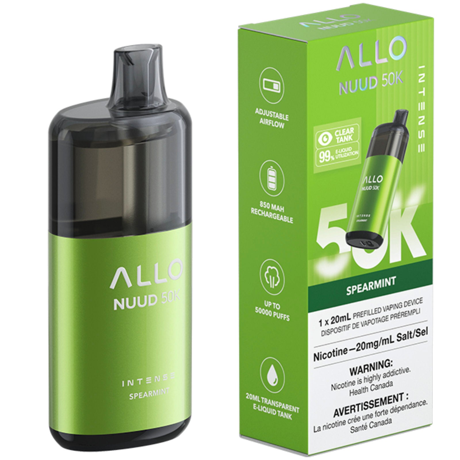 Allo Nuud 50K Disposable Vape Spearmint