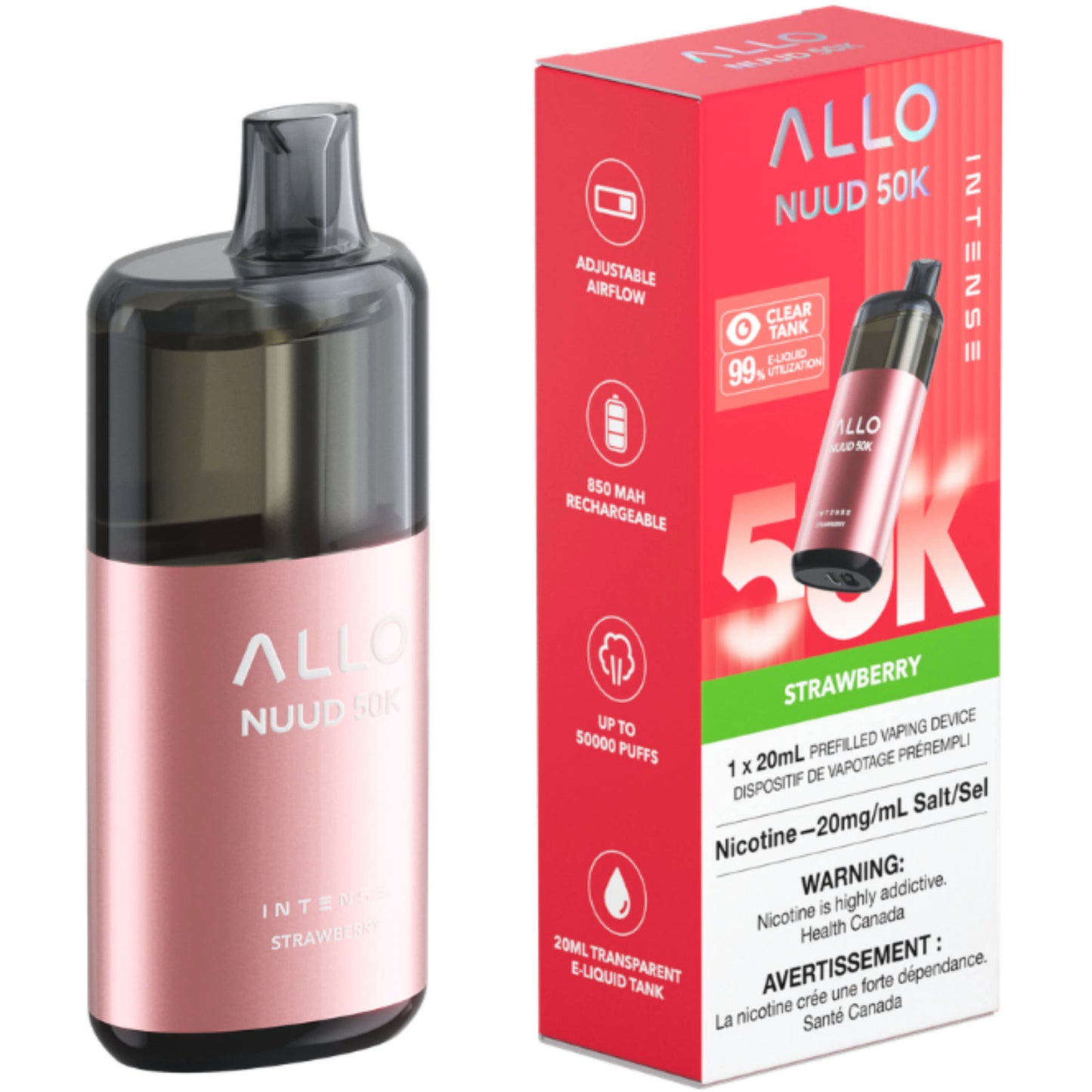 Allo Nuud 50K Disposable Vape Strawberry
