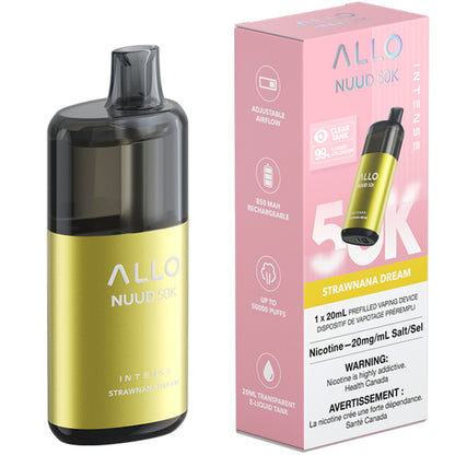 Allo Nuud 50K Disposable Vape Strawnana Dream