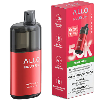 Allo Nuud 50K Disposable Vape Triple Apple
