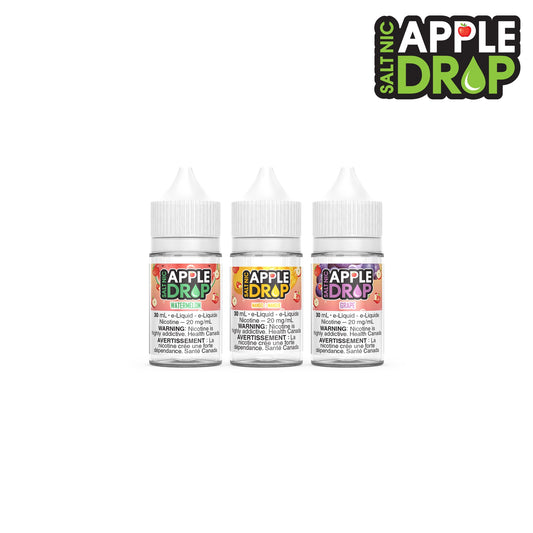 3 bottles of Apple Drop Salt Nic Ejuice 30ml with 20mg nicotine