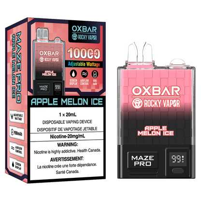 Apple Melon Ice Rocky Vapor OXBAR Maze Pro 10K Puffs Disposable Vape