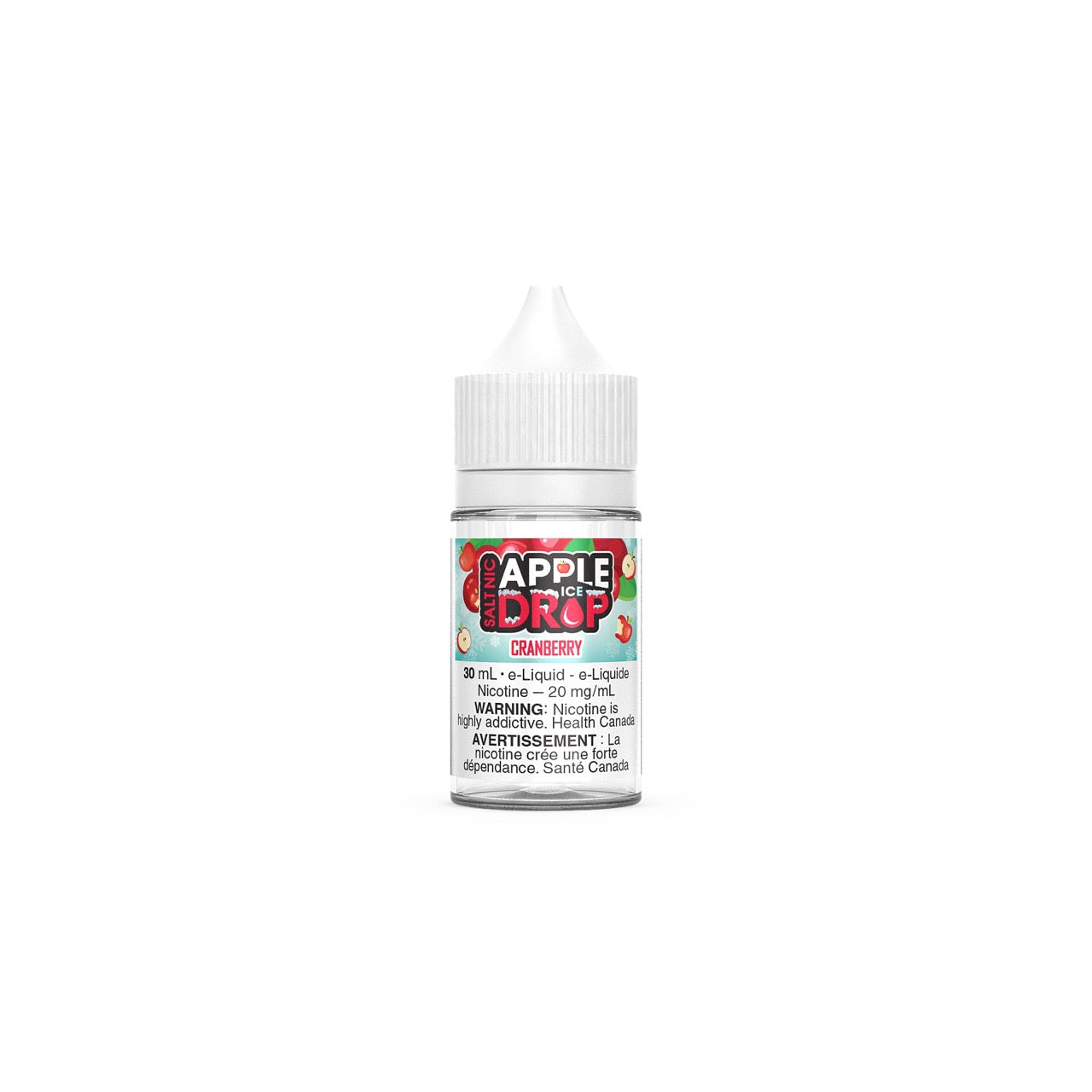 Apple Drop Ice Salt Nic Ejuice 30ml bottle flavour Cranberry