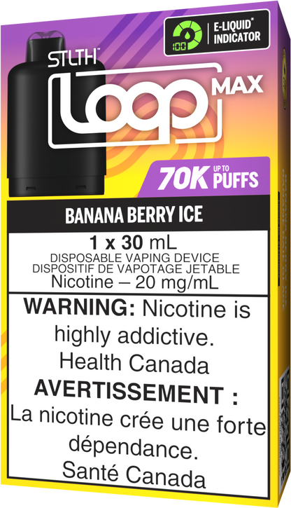 STLTH LOOP MAX 70K Pod Pack - Banana Berry Ice