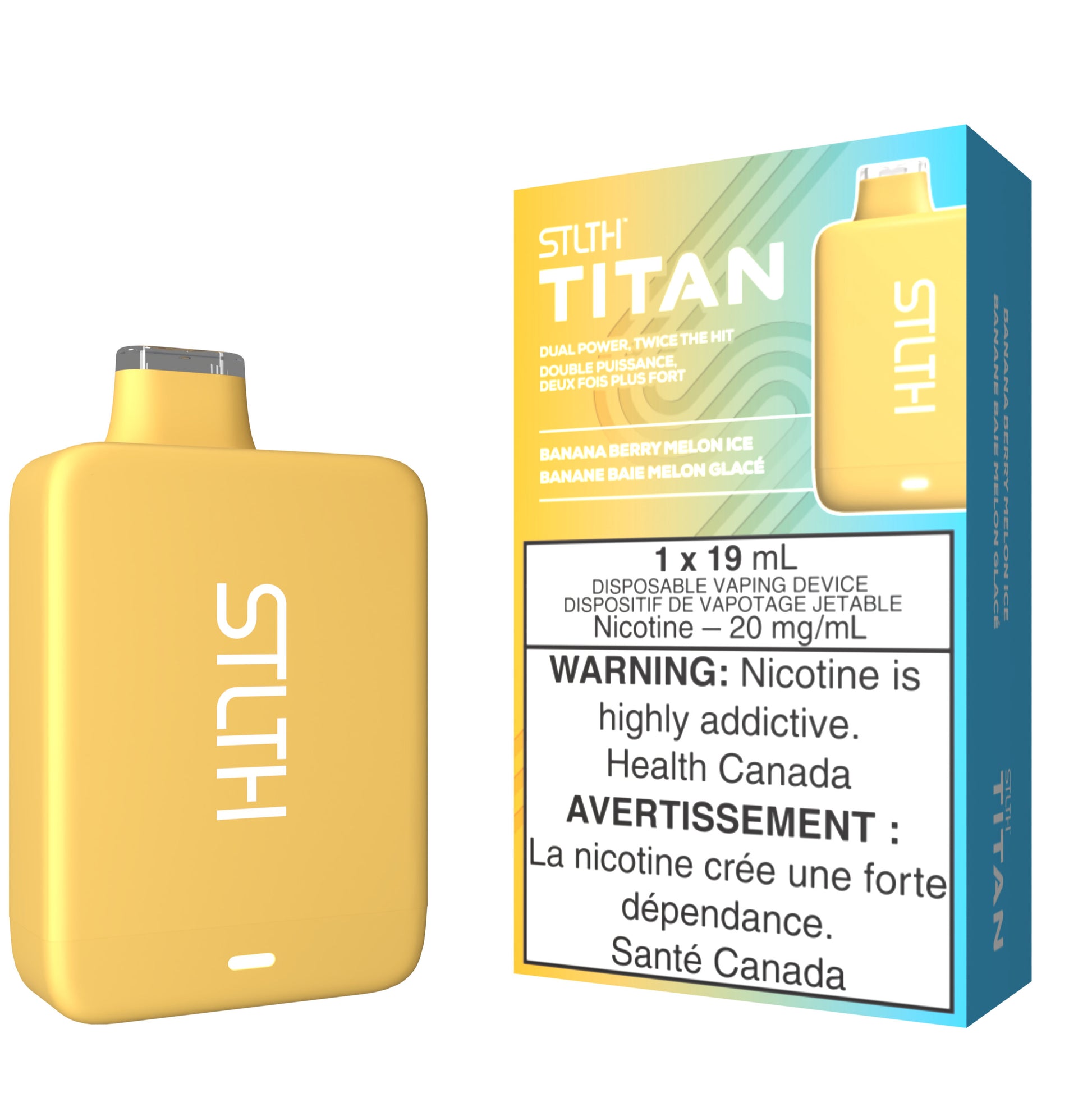 Banana Berry Melon Ice STLTH TITAN Disposable Vape