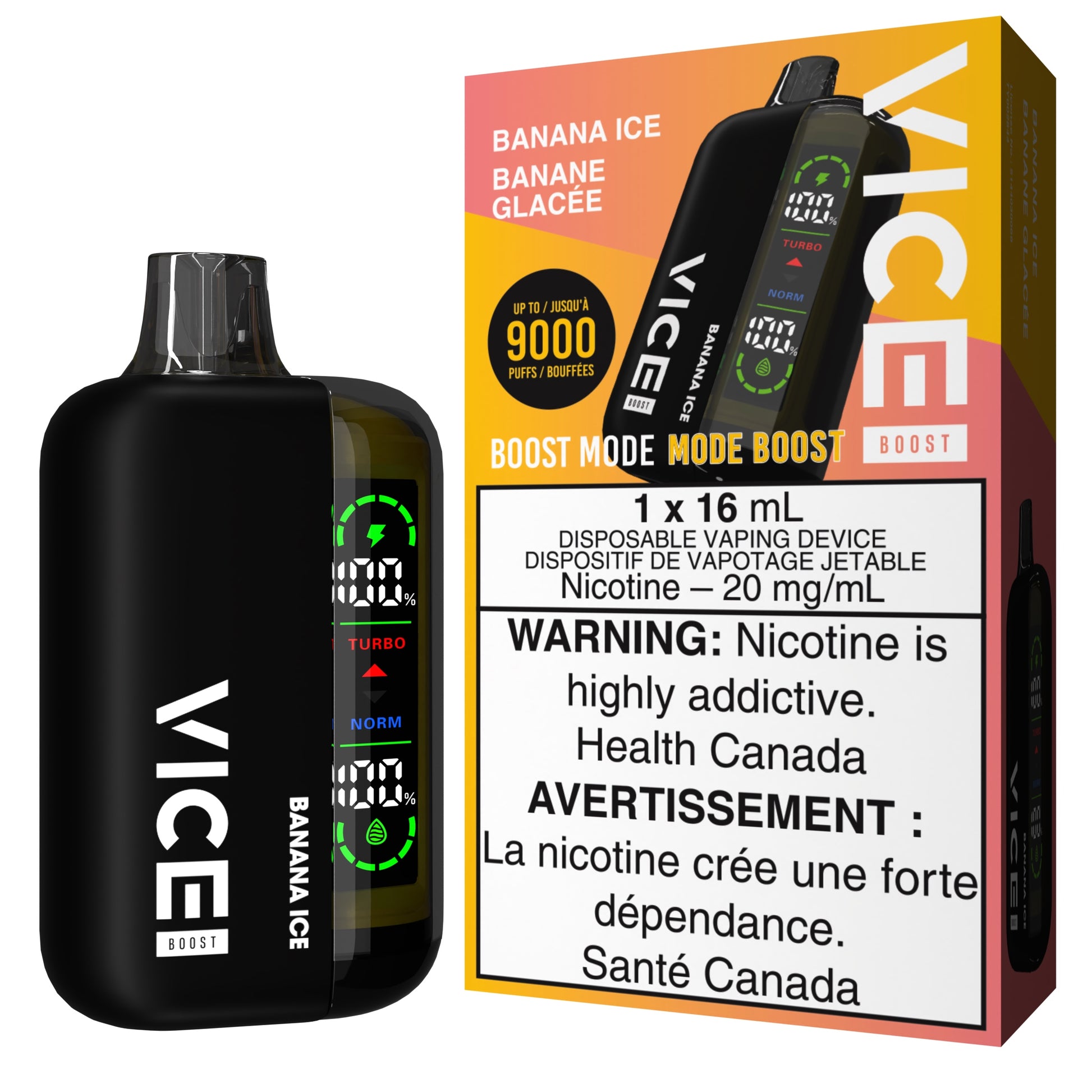 Vice Boost Disposable Vape - Banana Ice Cloud Island Vapour Vice Boost Disposable Vape - Banana Ice Cloud Island Vapour