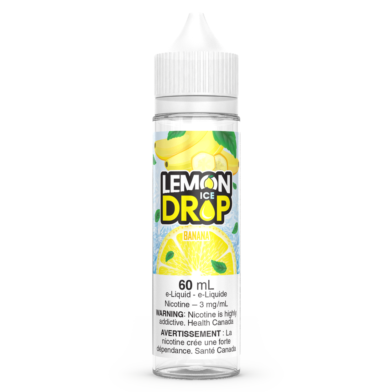 Banana LEMON DROP ICE Vape Juice E-Liquid 60mL Freebase