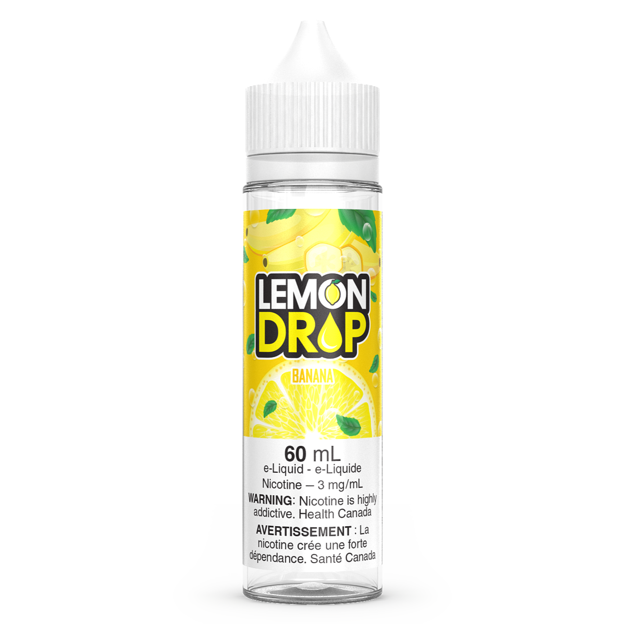 Banana LEMON DROP Vape Juice E-Liquid 60mL Freebase