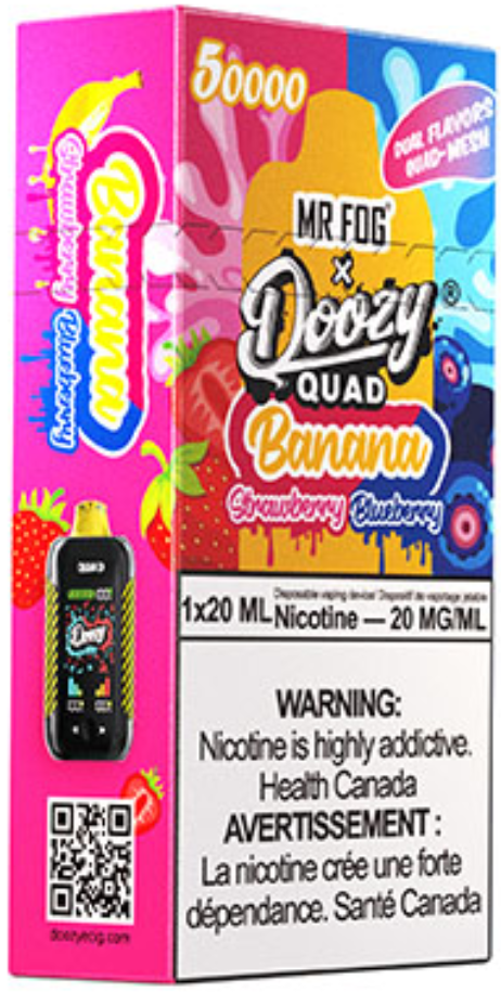 Banana Strawberry Banana Blueberry DOOZY QUAD Disposable