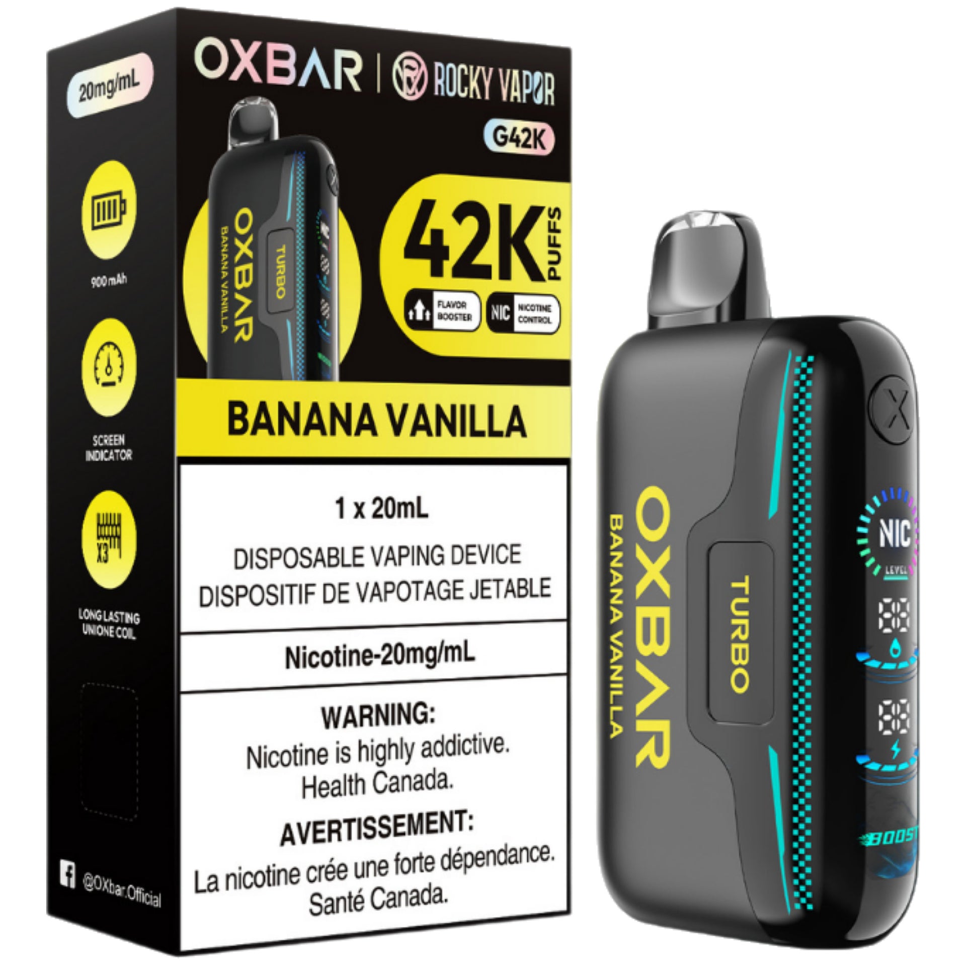 Rocky Vapor Oxbar G42K Disposable Vape