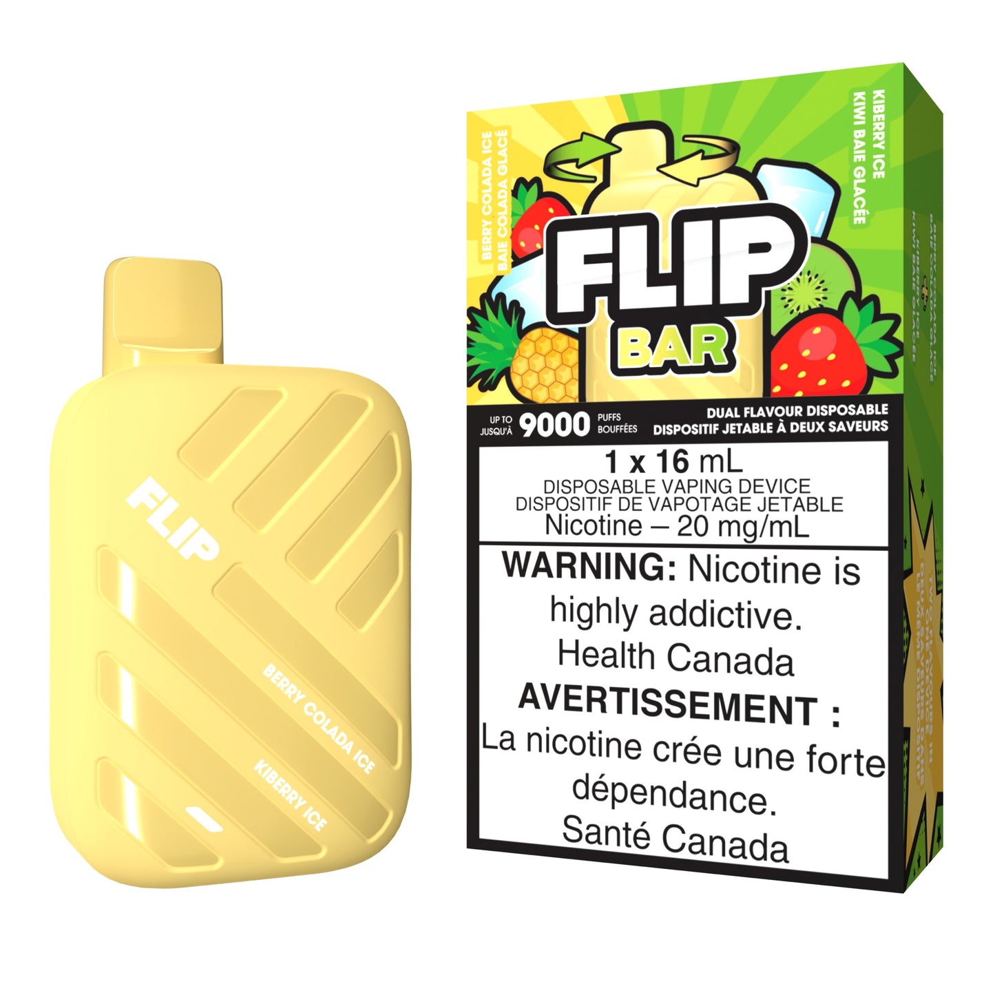 Flip Bar Disposable Vape flavour Berry Colada Ice & Kiberry Ice