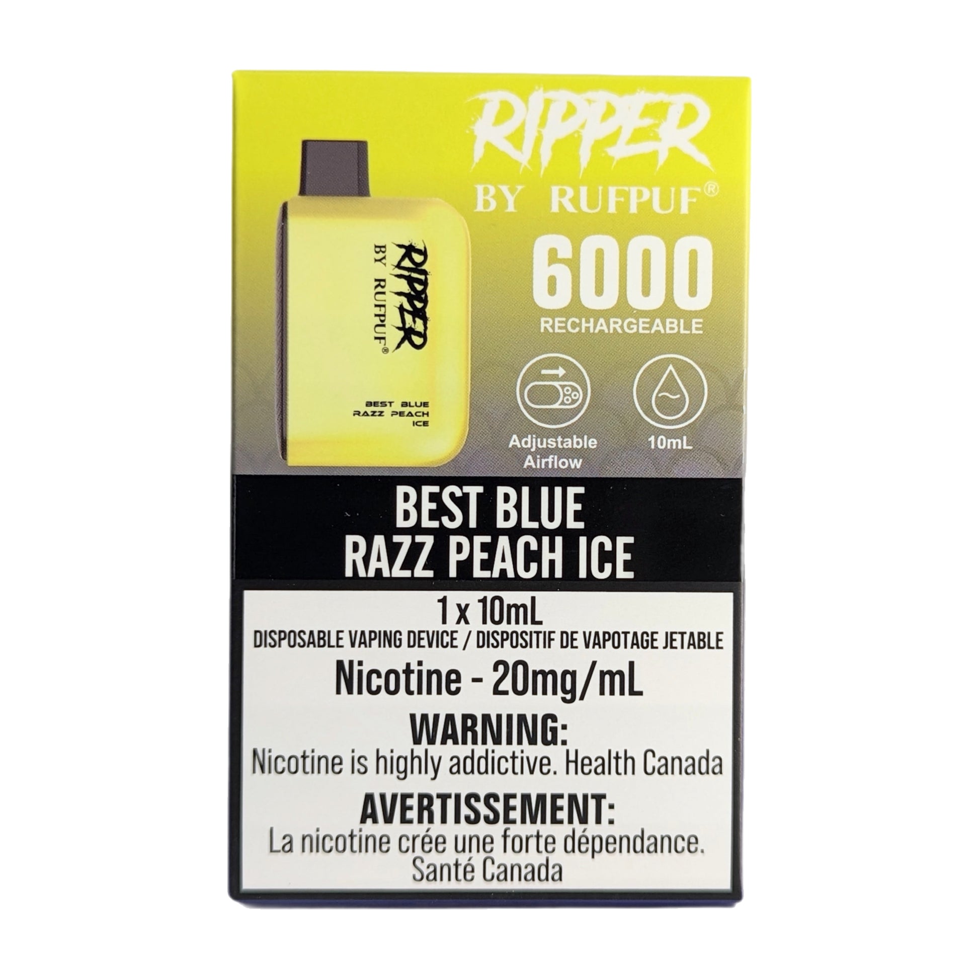 RUFPUF Ripper 6000 Disposable - Best Blue Razz Peach Ice Cloud Island Vapour RUFPUF Ripper 6000 Disposable - Best Blue Razz Peach Ice Cloud Island Vapour