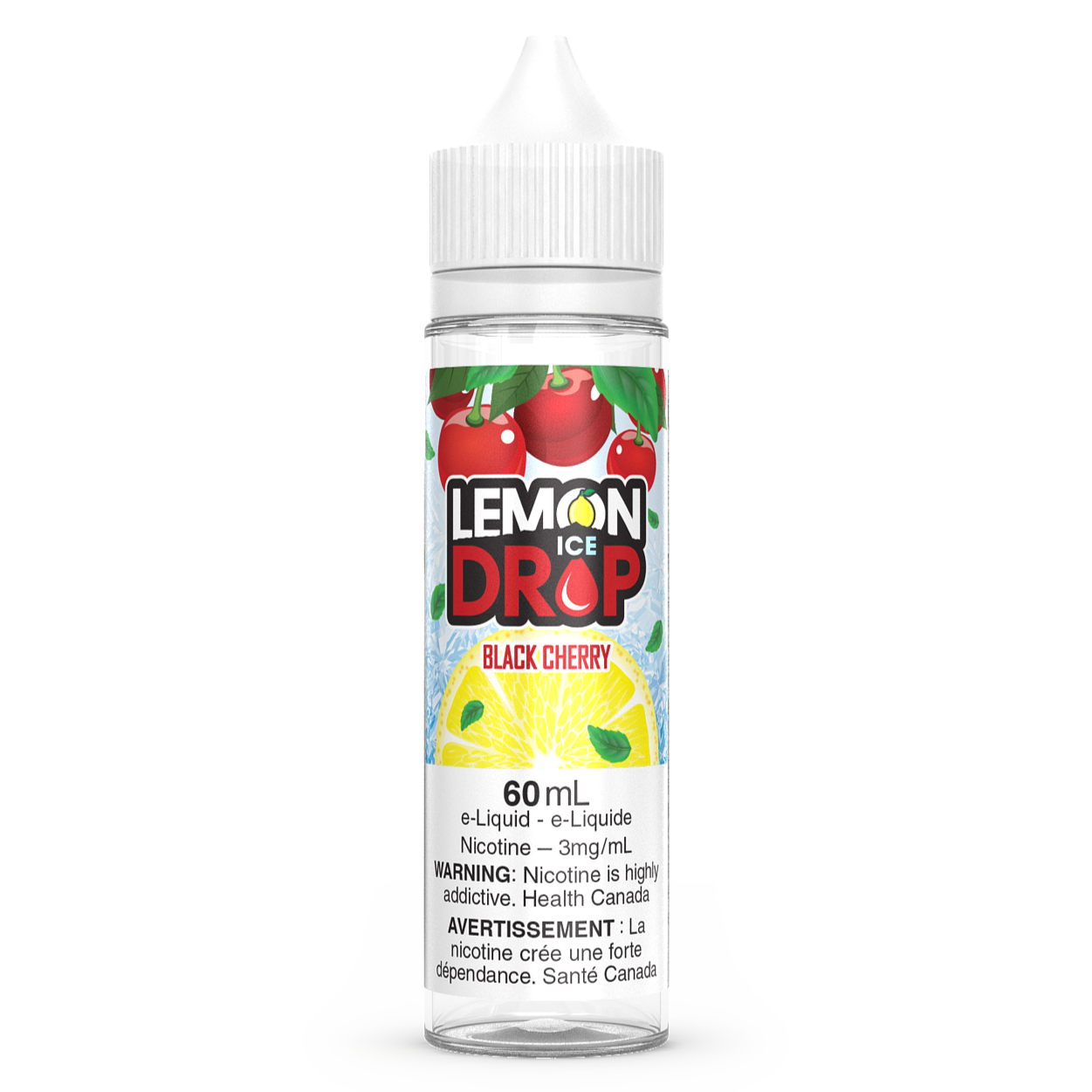 Black Cherry LEMON DROP ICE Vape Juice E-Liquid 60mL Freebase