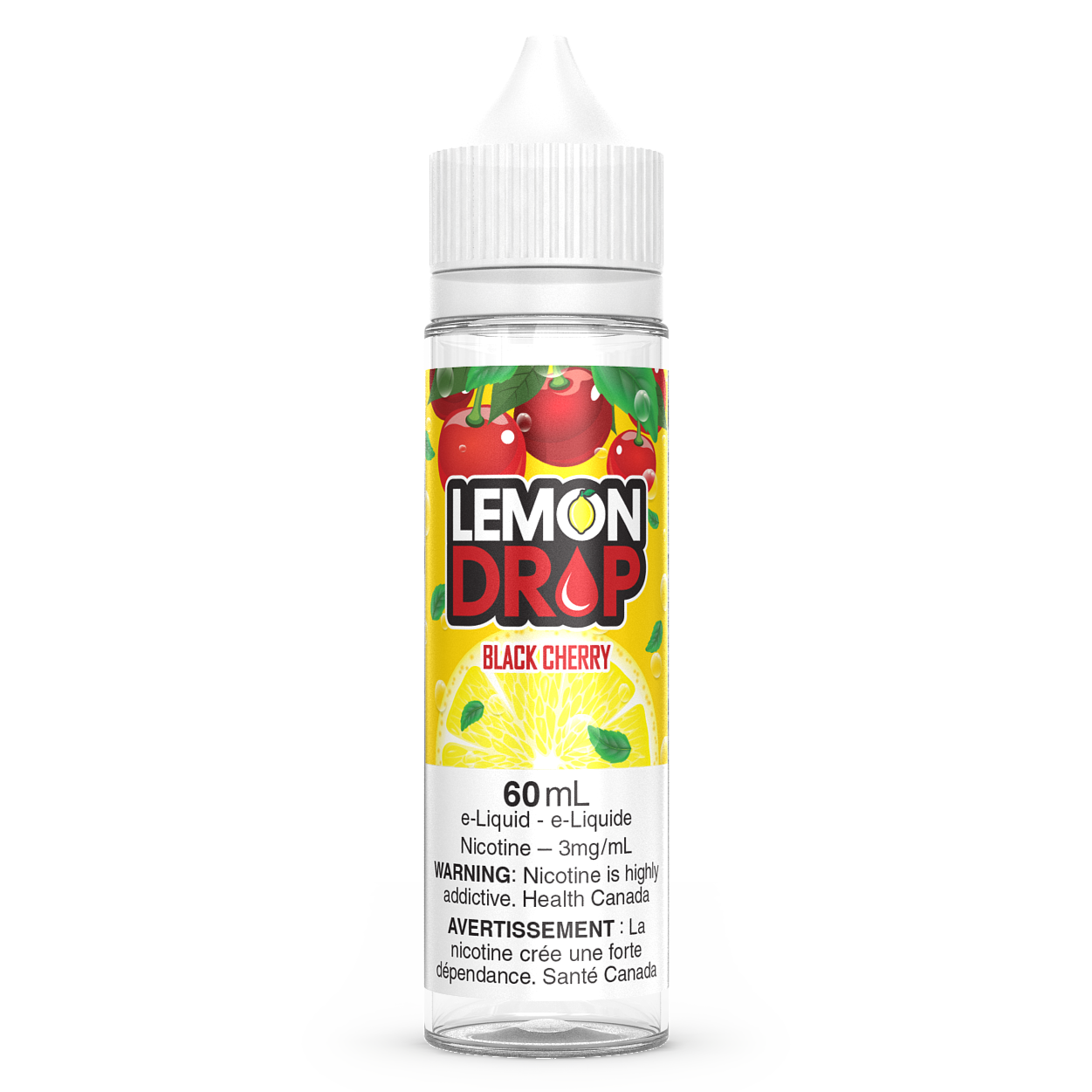 Black Cherry LEMON DROP Vape Juice E-Liquid 60mL Freebase