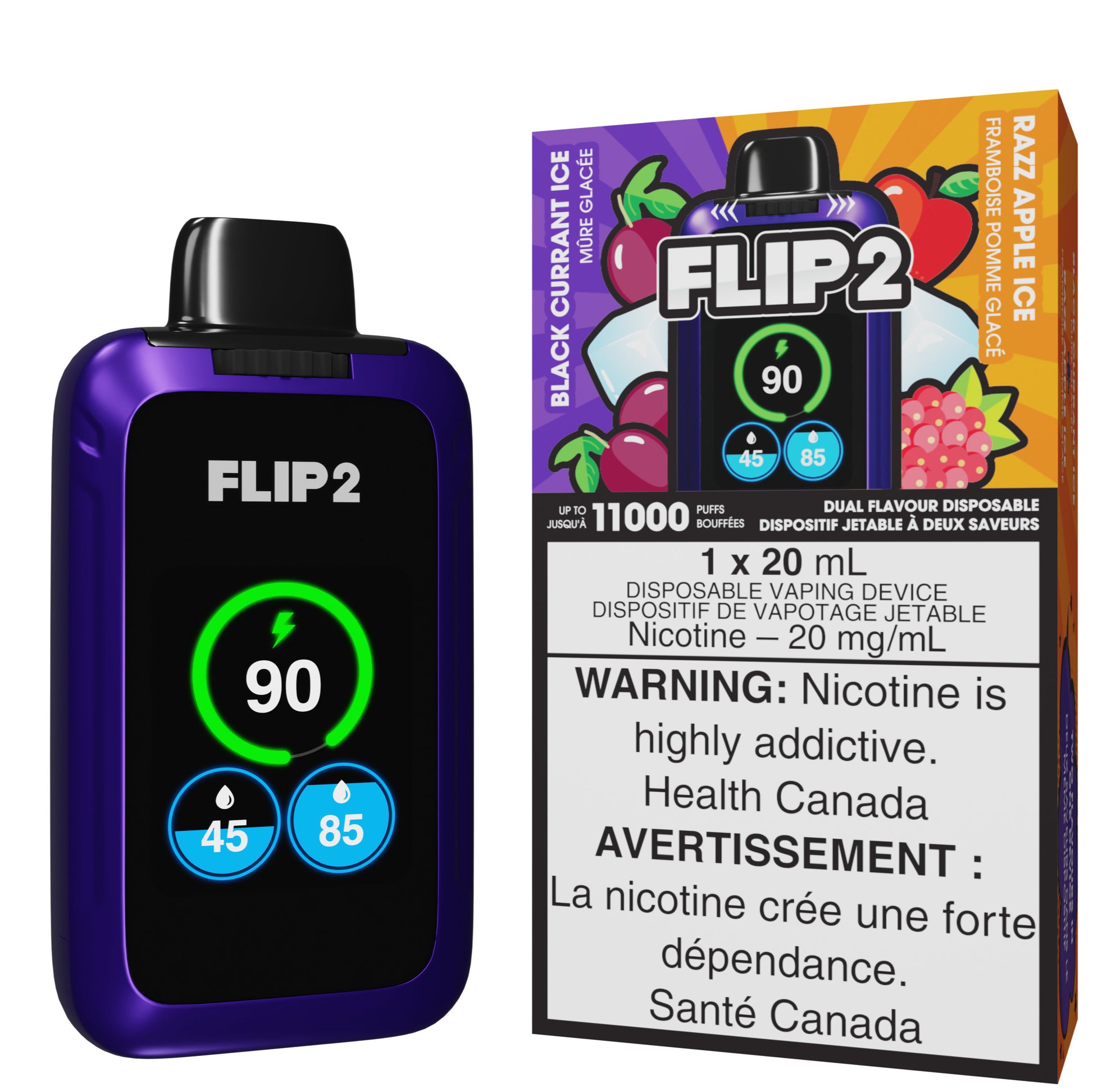 Flip 2 Disposable Vape - Black Currant Ice And Razz Apple Ice Cloud Island Vapour Flip 2 Disposable Vape - Black Currant Ice And Razz Apple Ice Cloud Island Vapour
