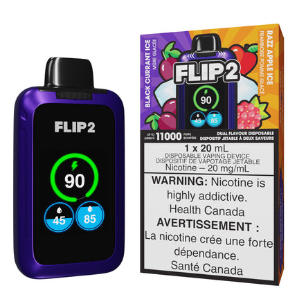 Black Currant Ice And Razz Apple Ice FLIP 2 Disposable Vape By FLIP BAR