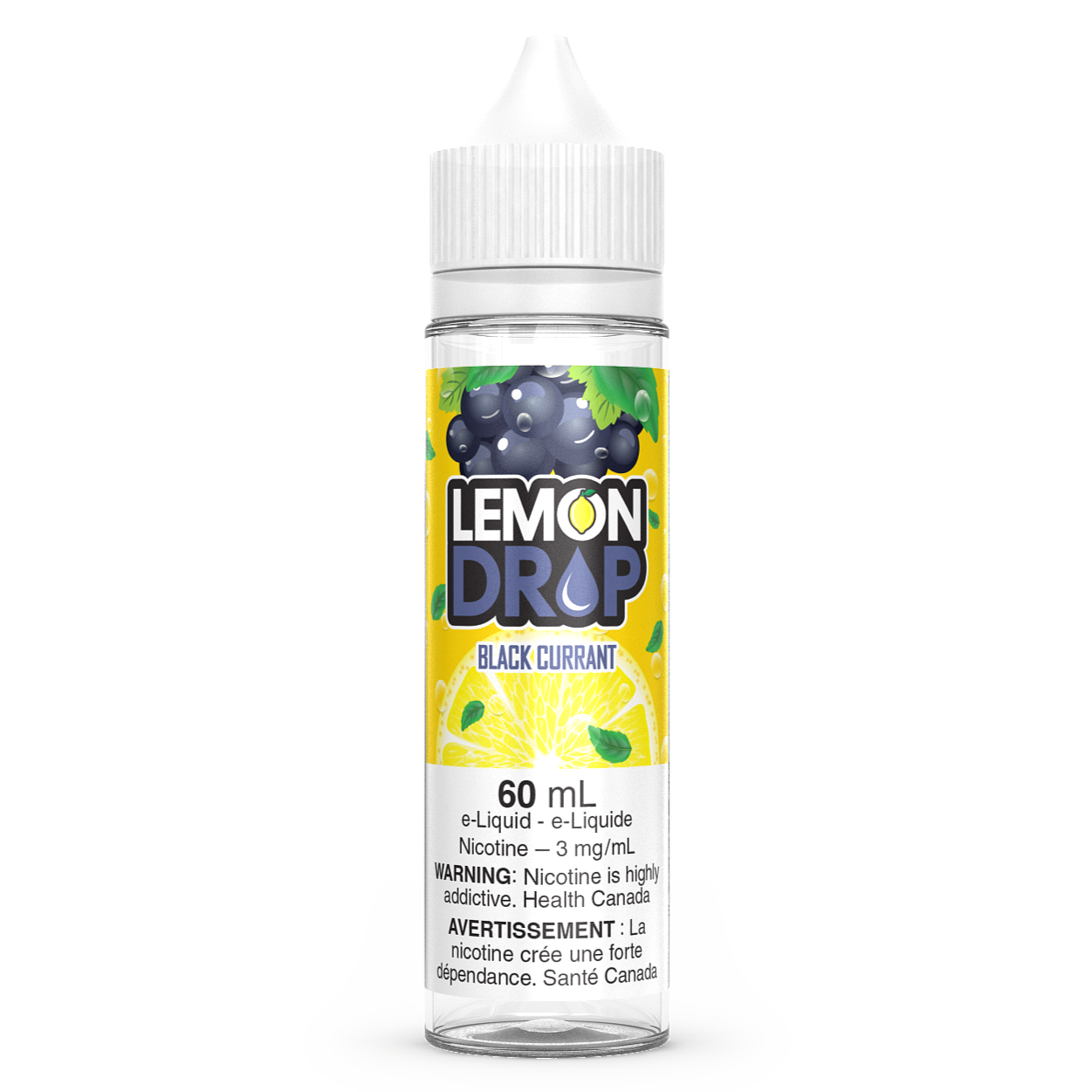 Black Currant LEMON DROP Vape Juice E-Liquid 60mL Freebase