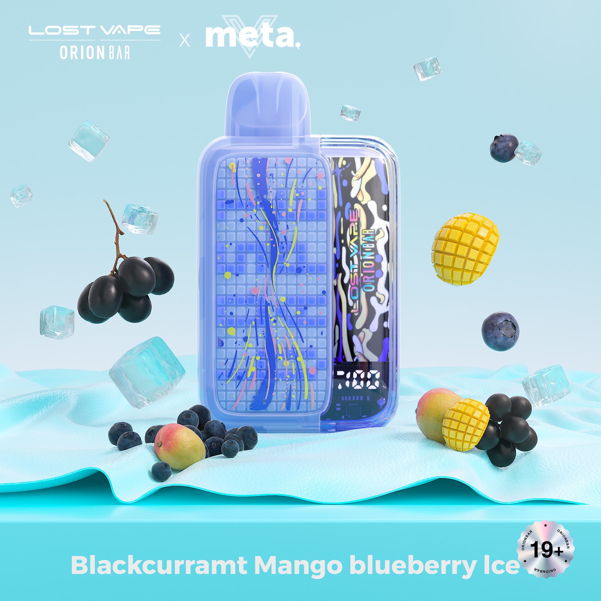 Blackcurrant Mango Blueberry Ice Lost Vape Orion Bar 10000 Puffs 10K Disposable Vape