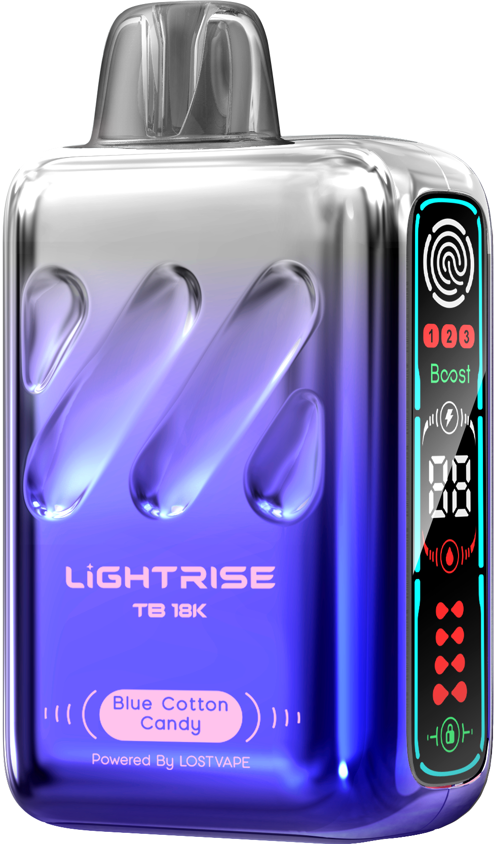 Blue Cotton Fluff Lost Vape Lightrise TB 18K Disposable Vape