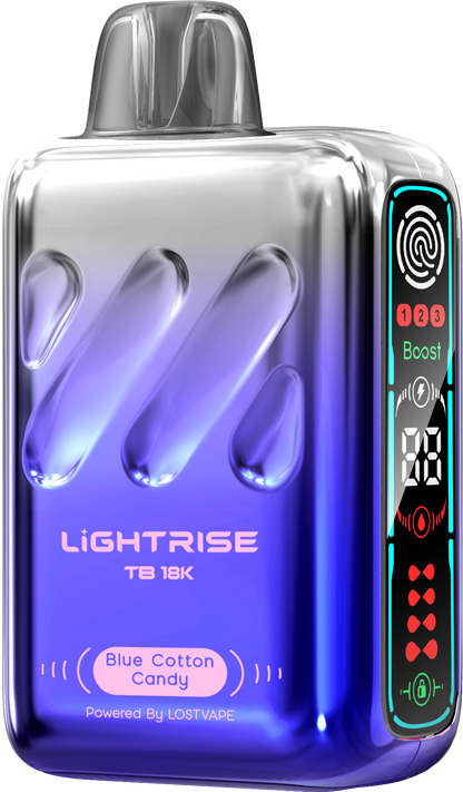 Blue Cotton Fluff Lost Vape Lightrise TB 18K Disposable Vape