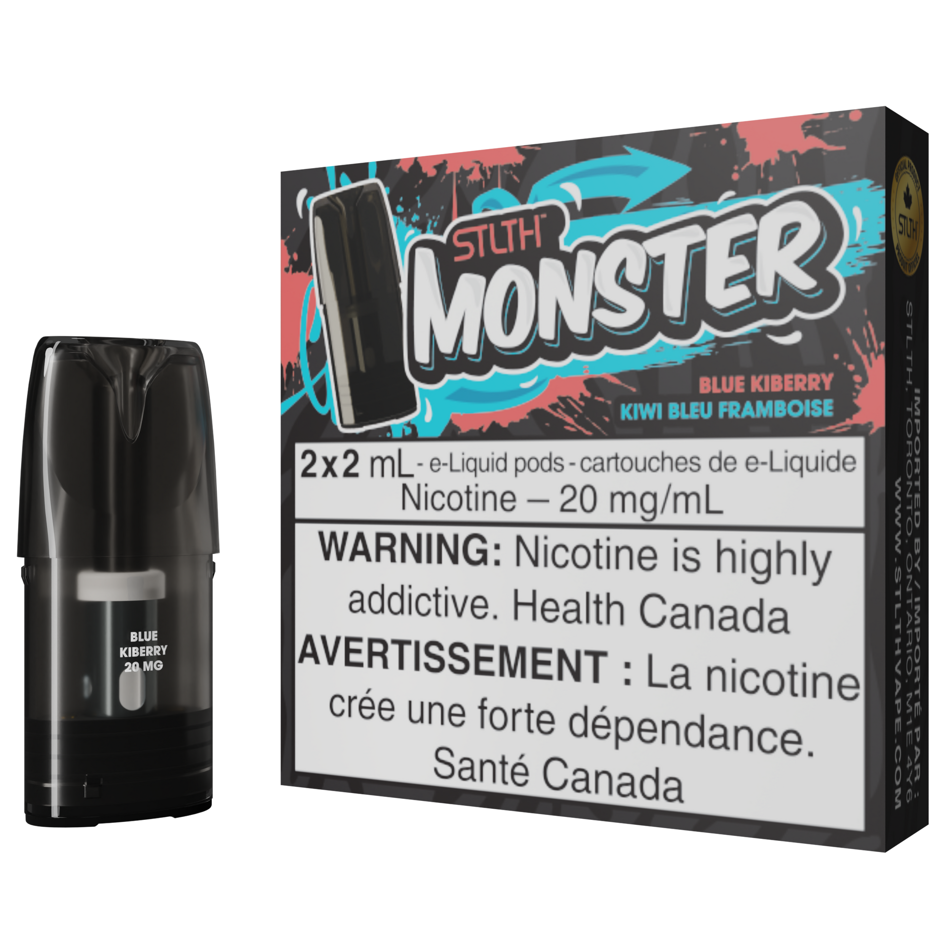 Blue Kiberry STLTH MONSTER Pod Pack