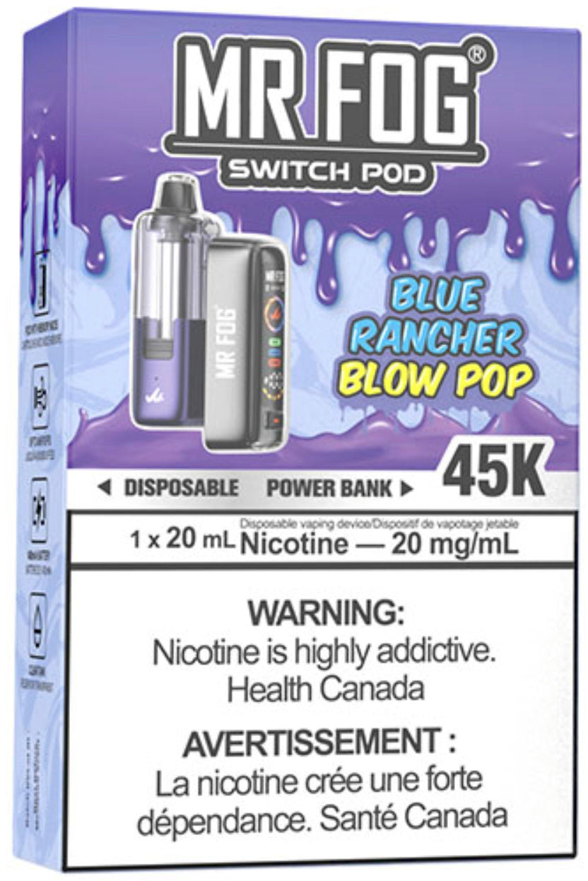 Blue Rancher Blow Pop MR FOG SWITCH POD Kit Package
