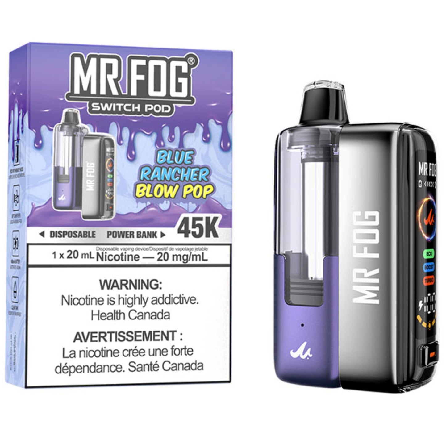 Blue Rancher Blow Pop MR FOG SWITCH POD Starter Kit