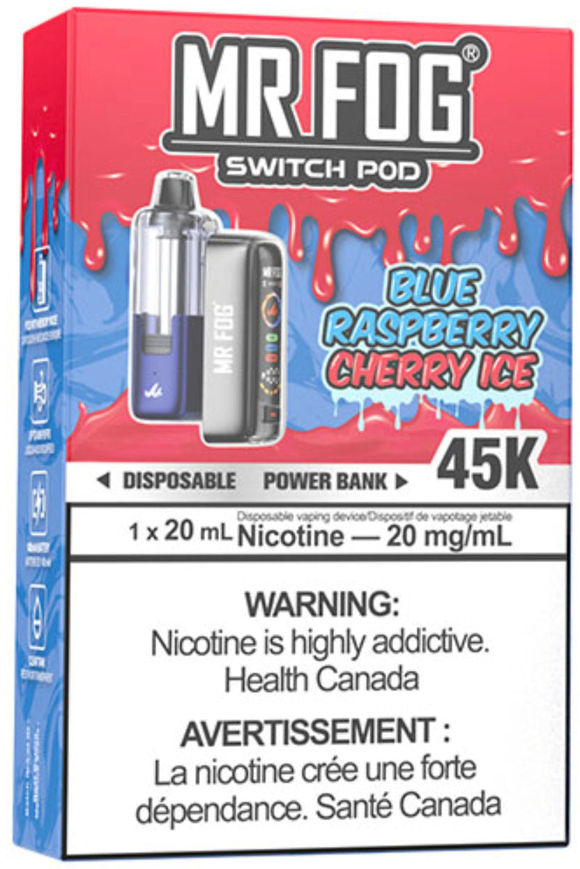 Blue Raspberry Cherry Ice MR FOG SWITCH POD Kit Package