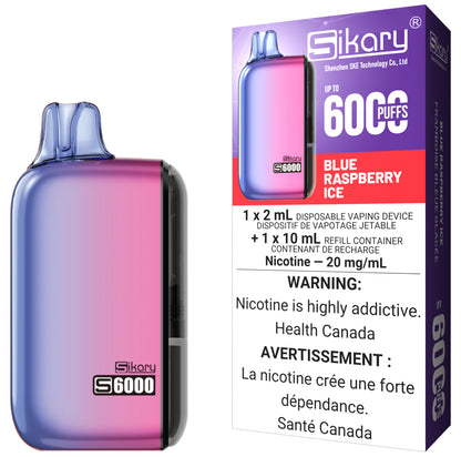 SIKARY S6000 Disposable Vape - Blue Raspberry Ice Cloud Island Vapour SIKARY S6000 Disposable Vape - Blue Raspberry Ice Cloud Island Vapour