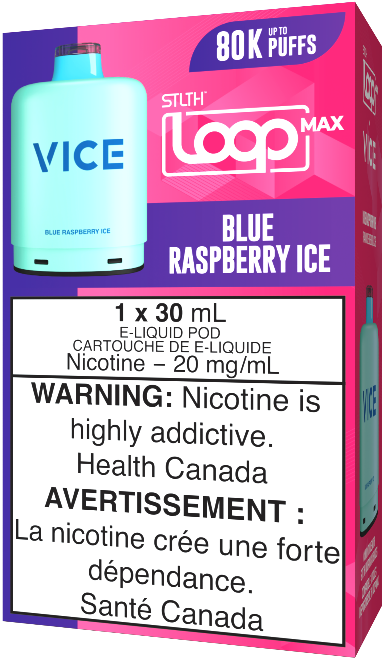 Blue Raspberry Ice STLTH LOOP MAX X VICE Pod Pack