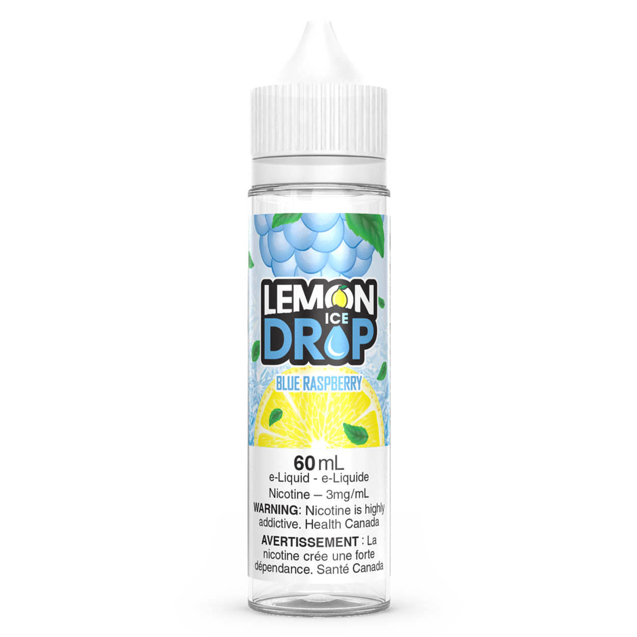 Blue Raspberry LEMON DROP ICE Vape Juice E-Liquid 60mL Freebase