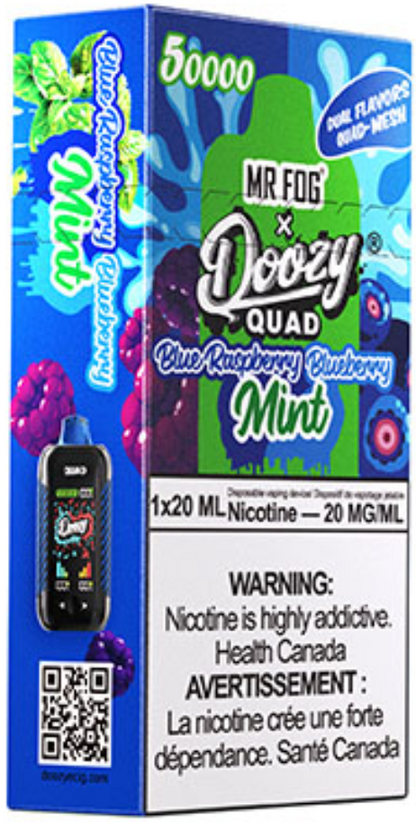 Blue Raspberry Mint Blueberry Mint DOOZY QUAD Disposable