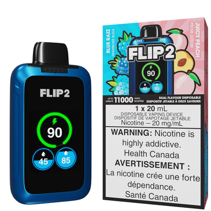 Blue Razz And Juicy Peach FLIP 2 Disposable Vape By FLIP BAR