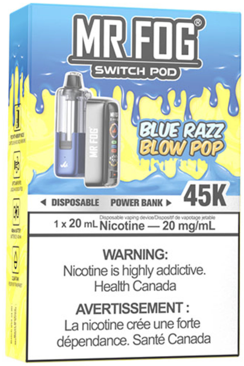 Blue Razz Blow Pop MR FOG SWITCH POD Kit Package