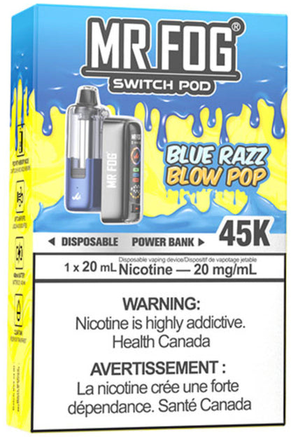 Blue Razz Blow Pop MR FOG SWITCH POD Kit Package
