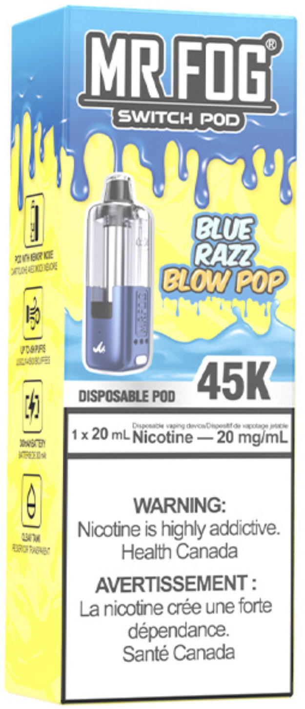Blue Razz Blow Pop MR FOG SWITCH POD Pod Package