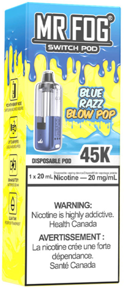 Blue Razz Blow Pop MR FOG SWITCH POD Pod Package