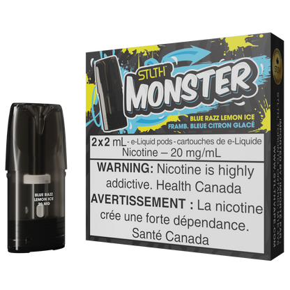 Blue Razz Lemon Ice STLTH MONSTER Pod Pack