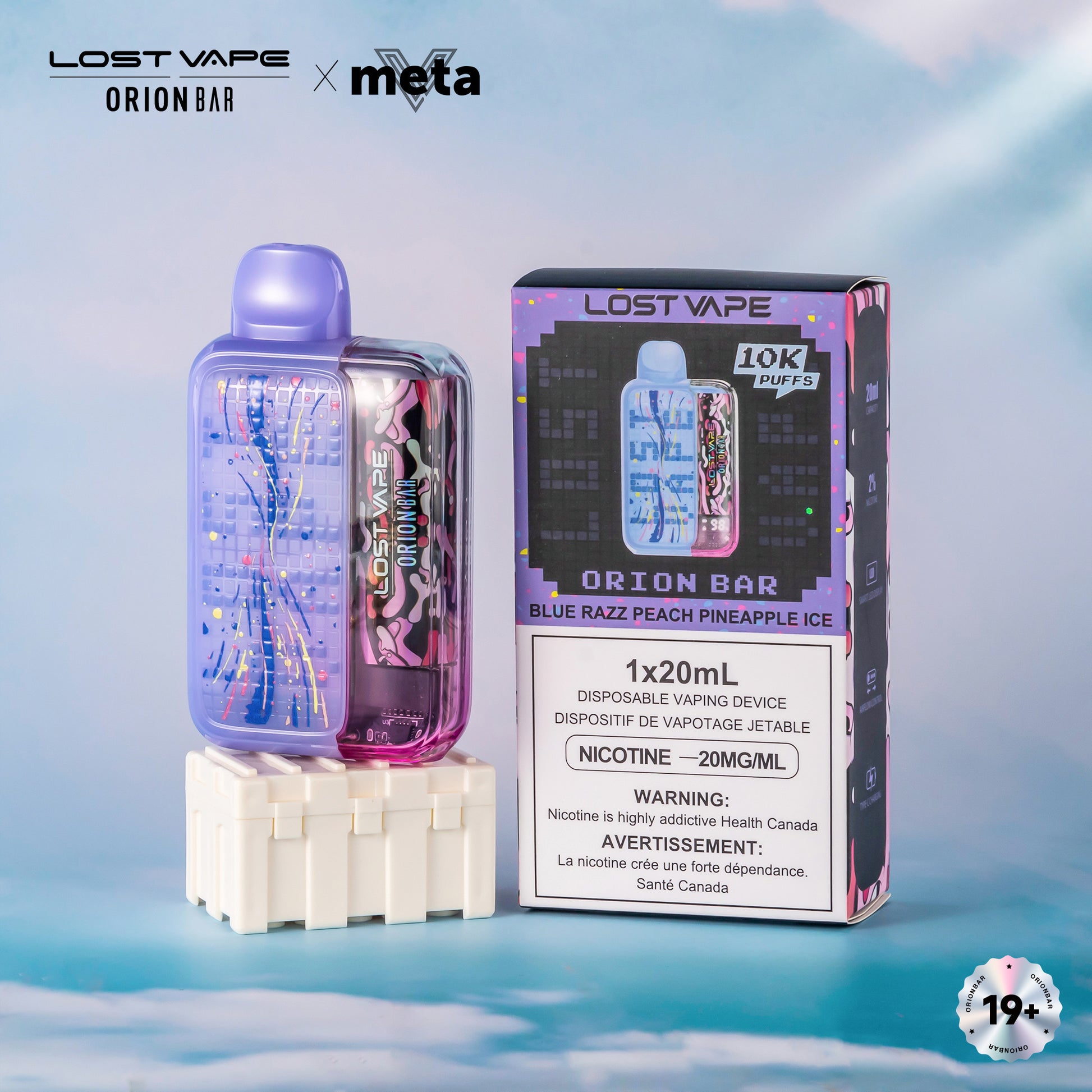 Lost Vape Orion Bar 10000 Disposable Vape - Blue Razz Peach Pineapple Cloud Island Vapour Lost Vape Orion Bar 10000 Disposable Vape - Blue Razz Peach Pineapple Cloud Island Vapour