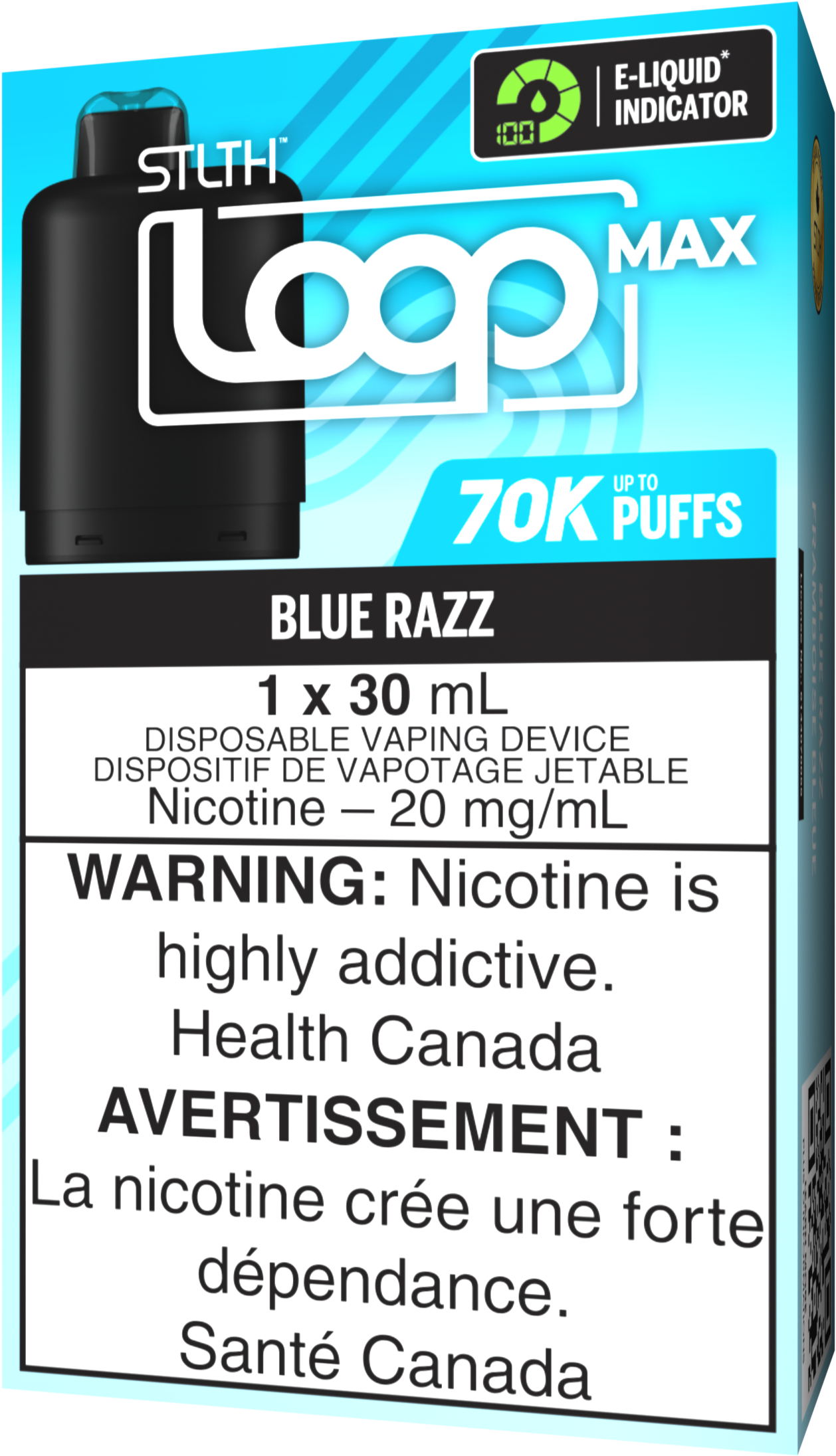 STLTH LOOP MAX 70K Pod Pack - Blue Razz