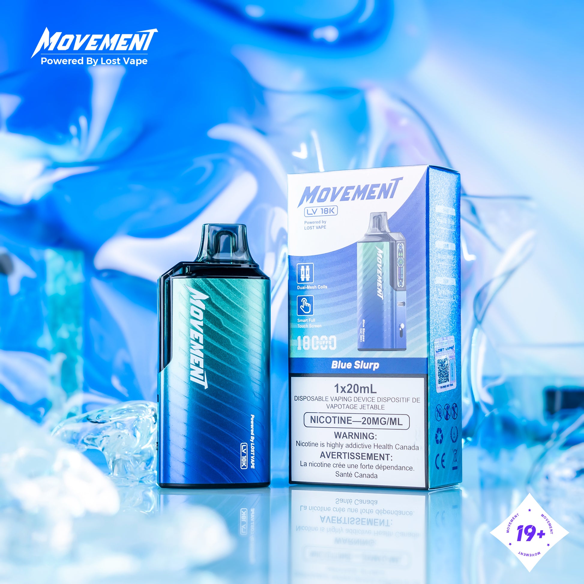Lost Vape Movement LV 18K Disposable Vape - Blue Slurp Cloud Island Vapour Lost Vape Movement LV 18K Disposable Vape - Blue Slurp Cloud Island Vapour