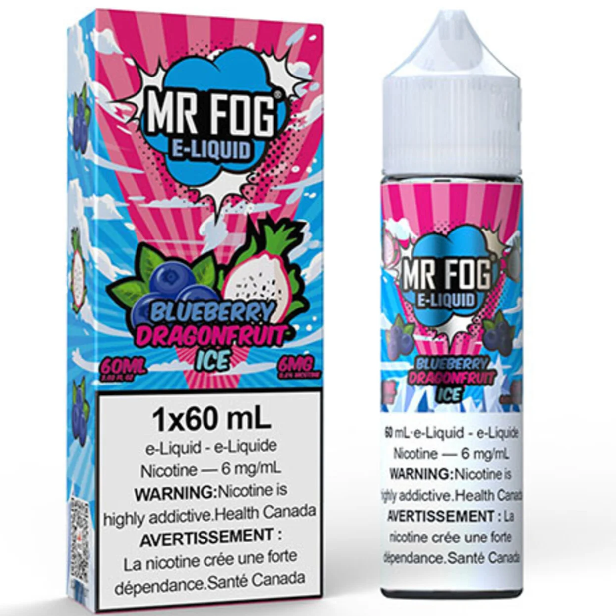 Blueberry Dragonfruit Ice MR FOG E-Liquid 60mL